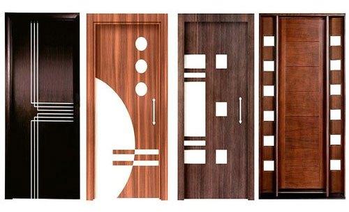 Hinged Glossy Wooden Laminated Door