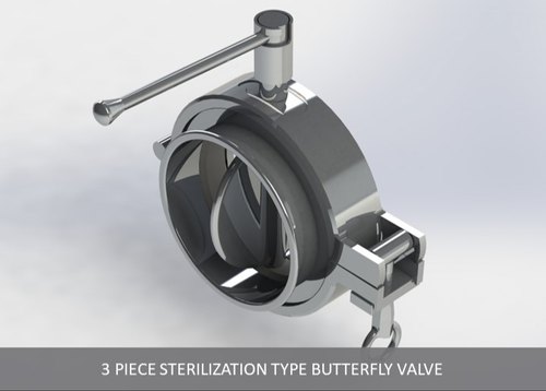 Swiss Stainless Steel Sterilization Type Butterfly Valve