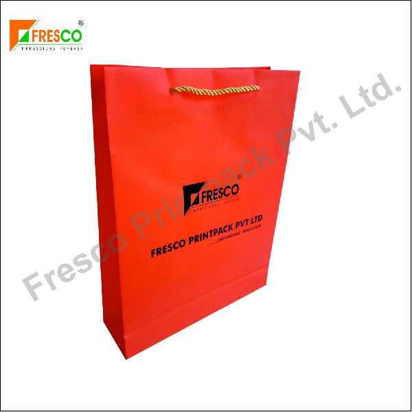 Fresco Textured Paper Bag, for Shopping, Size : 14x14, Customized