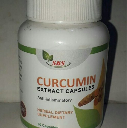 SKS Curcumin Extract Capsules, Color : Yellow