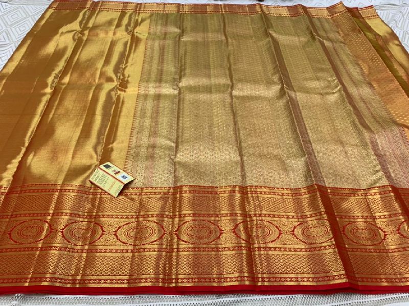 Shop Red Kanjivaram Silk Saree Online in USA with Golden Border – Pure  Elegance