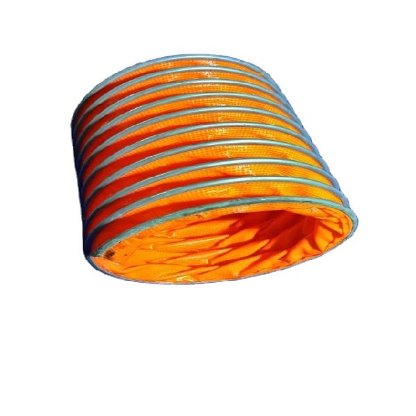 Fluorescent Clamp Profile Tarpaulin Hose, Color : Orange