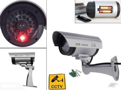 Dummy CCTV Security Camera, Color : Silver