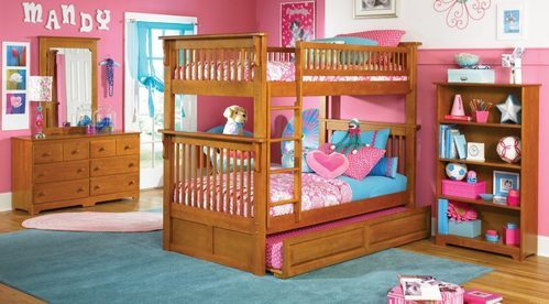 Wooden Kids Bedroom Set, Color : Light brown