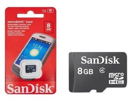SanDisk 8 GB Memory Card, for Camera, Laptop, Mobile, Capacity : 8gb