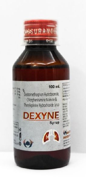 Dextromethorphan 10 mg + Phenylphrine 5 mg + Chlorpheniramine  2 mg  : Dexyne Syrup