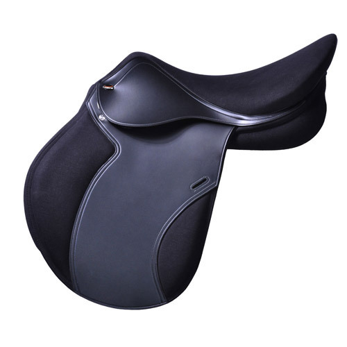 Black Synthetic Leather Jumping Saddle, Feature : Abrasion-Resistant