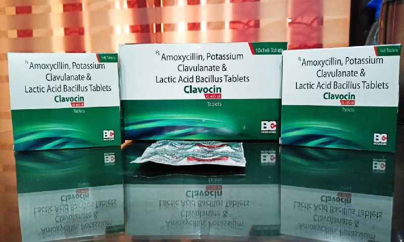 Amoxycillin, Potassium Clavulanate and Lactic Acid Bacillus Tablets