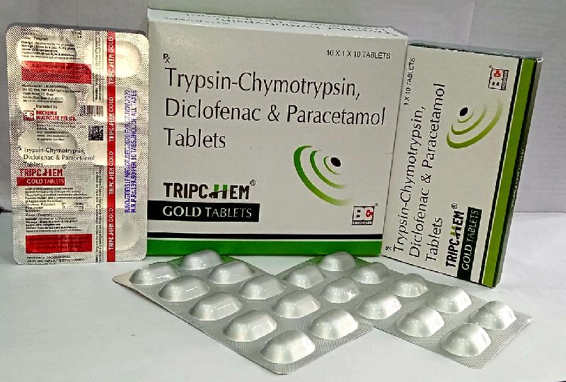 Trypsin-chymotrypsin, Diclofenac & Paracetamol Tablets