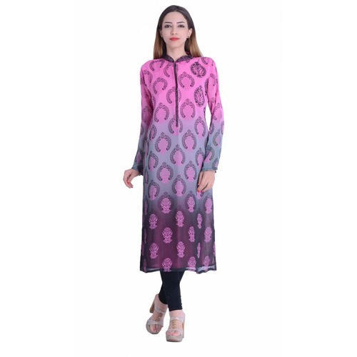 Chiffon Kurtis, Sleeve Type : 3/4th Sleeve