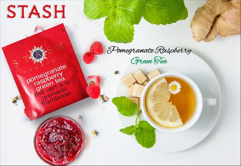 Pomegranate Raspberry Green Tea Sachet in Online Available Now