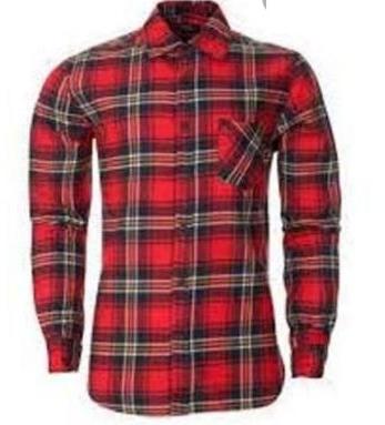 Pure Cotton Mens Checkered Shirt, Size : L, XL