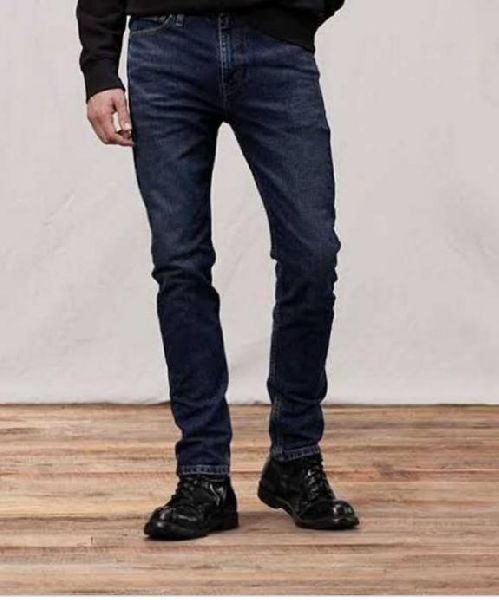 Plain Denim mens narrow fit jeans, Technics : Washed