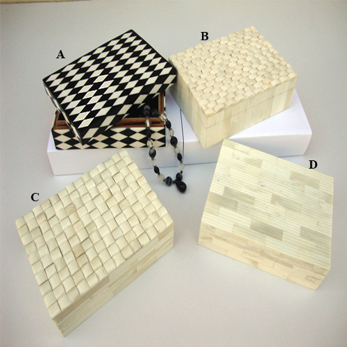 Rectangular Bone Jewelry Box, for Decoration, Gifting, Feature : High Strength, Perfect Shape