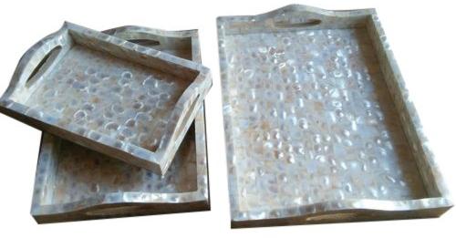 Mother of Pearl Tray Set