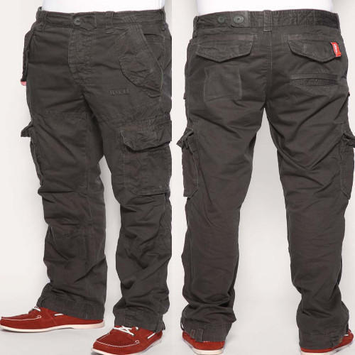 Faded black cargo jean