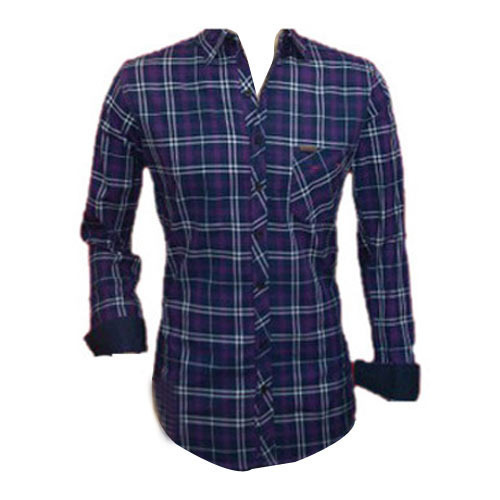 Cotton Printed Mens Checkered Shirt, Occasion : Casual