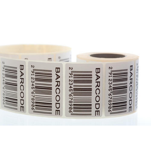 Glossy Printed Barcode Labels, Packaging Type : Roll