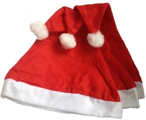 Plain Christmas Cap, Color : Red