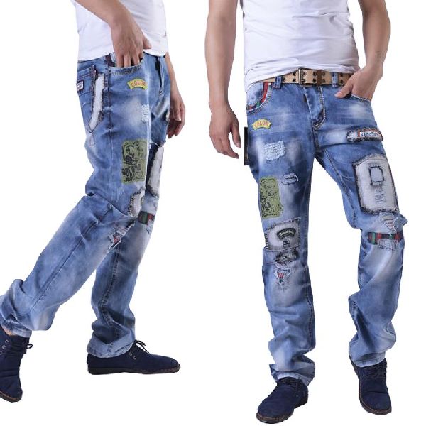 Mens Designer Jeans, Feature : Skinny, Slim Fit, Pattern : Faded, Plain ...