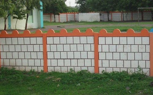 Concrete Polished Residential Compound Wall, for Boundaries, Pattern : Printed