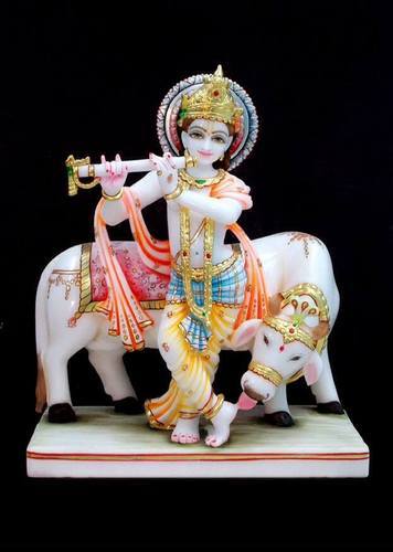 Marble Lord Krishna Statue