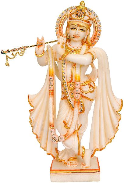 Marble Lord Krishna Statue