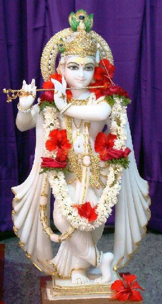 Marble Lord Krishna Statue