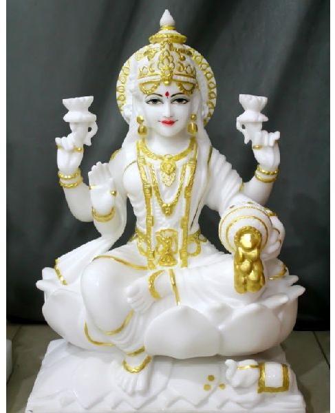 Marble Maa Laxmi Statue, Pattern : Painted