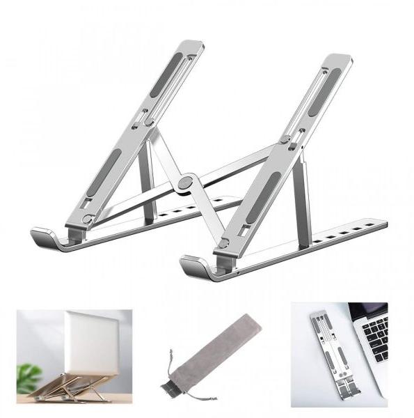 G Look Aluminium Laptop Stand, Color : Silver