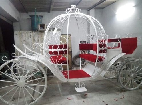 Coated Metal Wedding Horse Carriage, for Event, Style : Modern