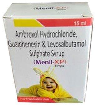 Ambroxol Hydrochloride Guaiphenesin Levosalbutamol Sulphate Syrup, Packaging Size : 15ml