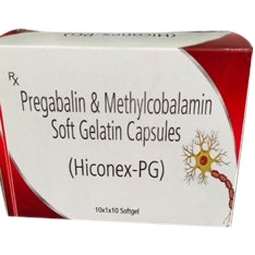Pregabalin And Methylcobalamin Soft Gelatin Capsules, Packaging Type : Box