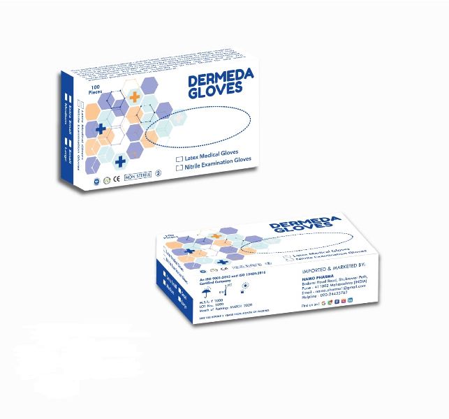 Dermeda Latex Gloves, for Clinical, Hospital, Laboratory, Size : M