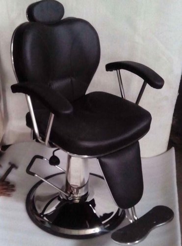 Leather Salon Hydraulic Chair, Color : Black