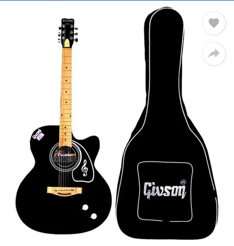 Wooden Acoustic Bass Guitar, Color : Black
