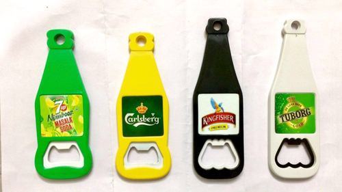 MS With Plastic Mould Bottle Shape Bottle Opener, for Promotion Gifts, Feature : Good Quality, Rust Proof