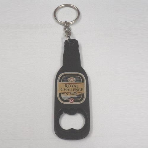 Metal Antique Finish Keychain Bottle Opener, Color : Black