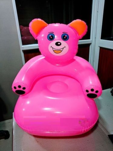 PVC Inflatable Chair, Color : Pink, Yellow, Blue, Orange, Green