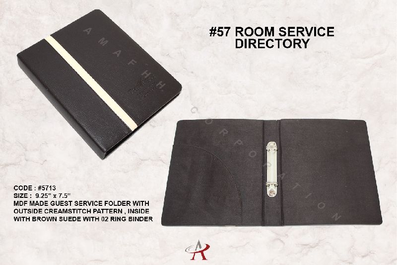 Leather Guest Service Folder, for Keeping Documents, Gender : Unisex