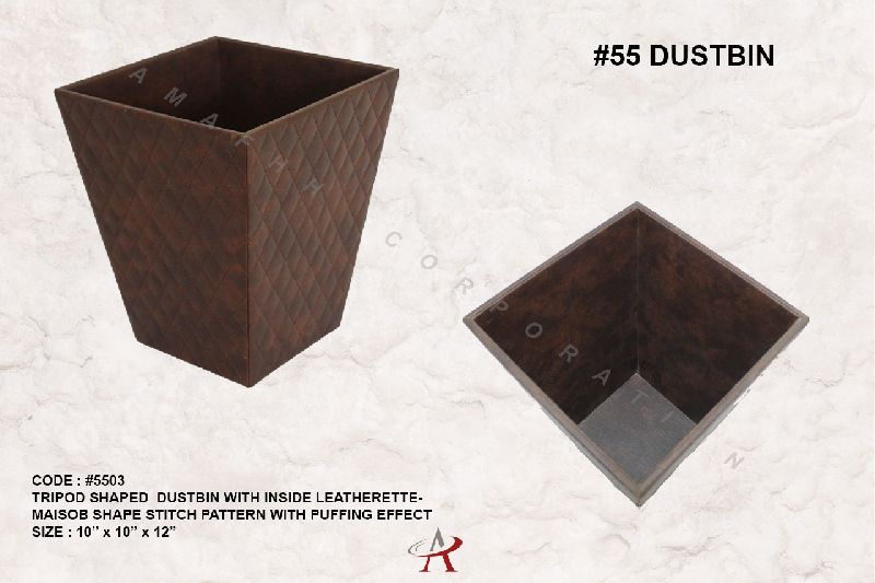 MDF Leatherette Dustbin