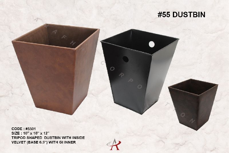 Mdf+leatherette+ Vel PU Dustbin, for Commercial, Residential, Waist Storage, Feature : Eco Friendly