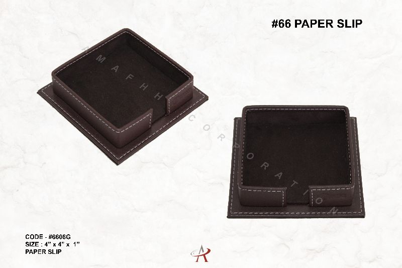 Plain Leatherette Paper Slip Box