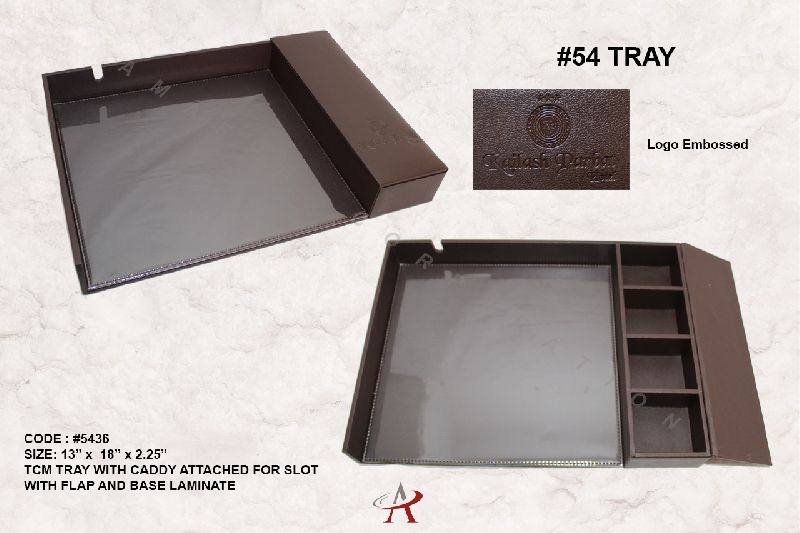 Leatherette Vegan Leather TCM Tray, for Used to place Electric Kettles, Coffee Mug Beverage Sachets
