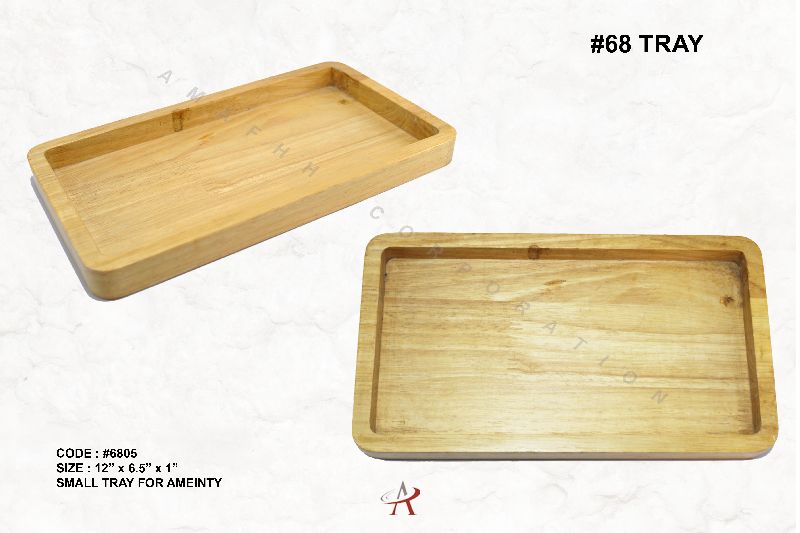 Polished Wooden Amenity Tray, for To Keep Amenities.