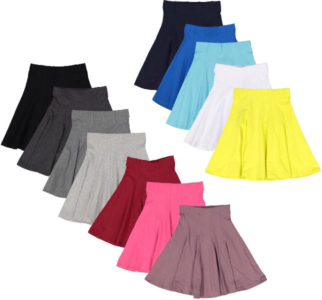Girls Skirts, for Anti-Wrinkle, Pattern : Plain