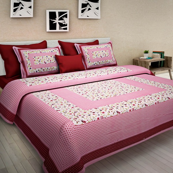 King Size Bed Sheets Pattern Printed, King Size Bed Sheet Size