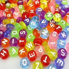 Jaunty Glass Alphabets Beads