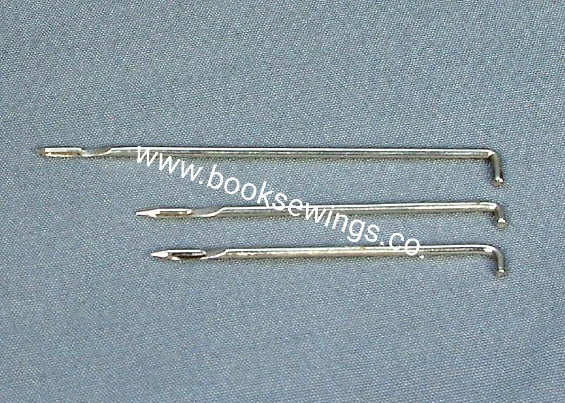 Polygraph hook for book sewing machine