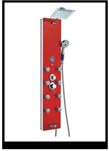 Acrylic Shower Panels, Color : Red, Silver